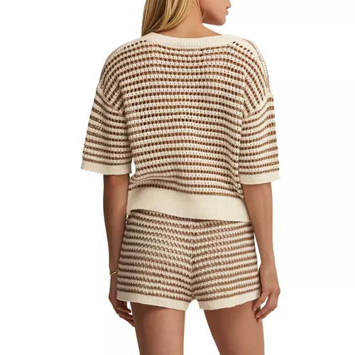 Kylo Striped Pullover Sweater Taro