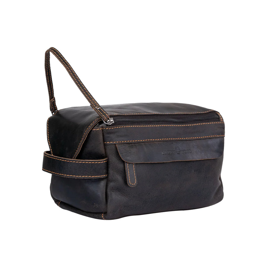 Leather Travel Wash Bag