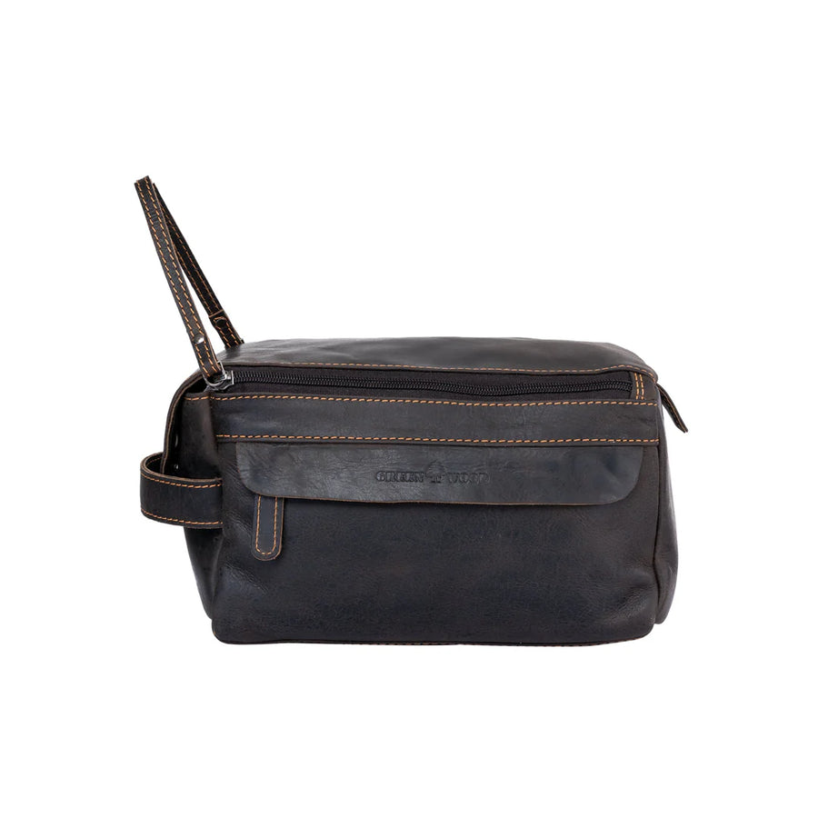 Leather Travel Wash Bag