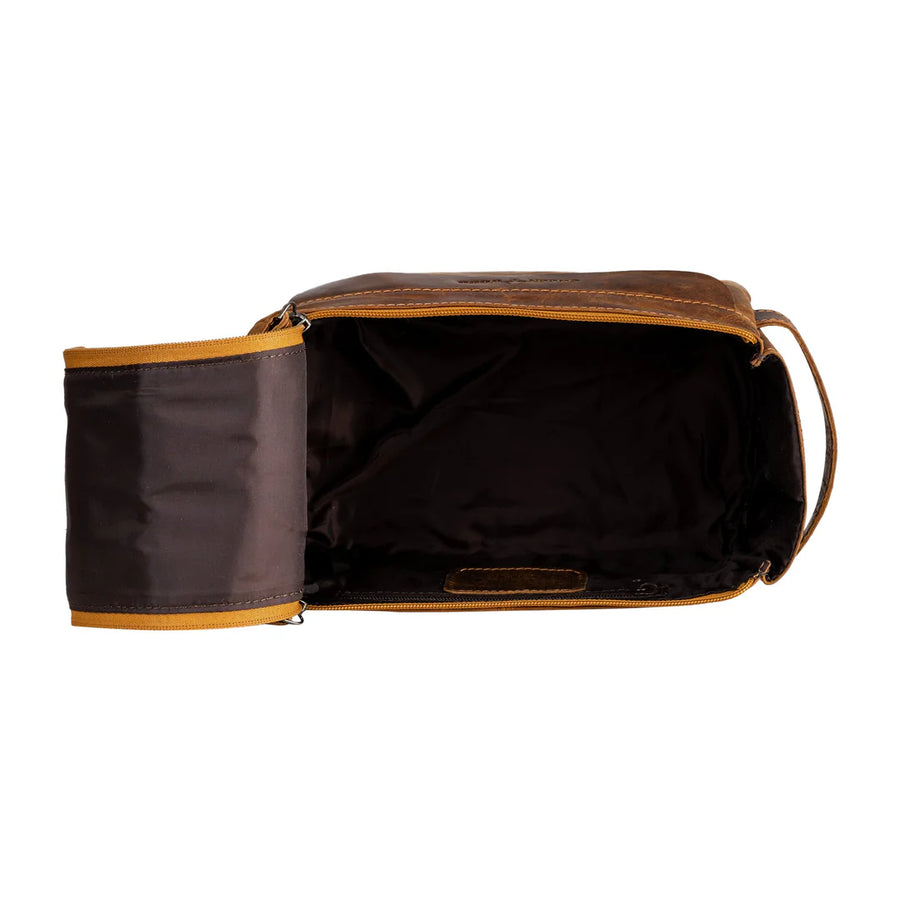 Leather Travel Wash Bag