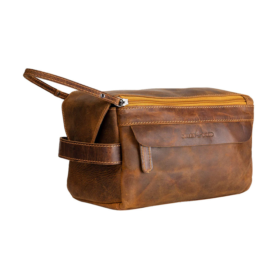 Leather Travel Wash Bag
