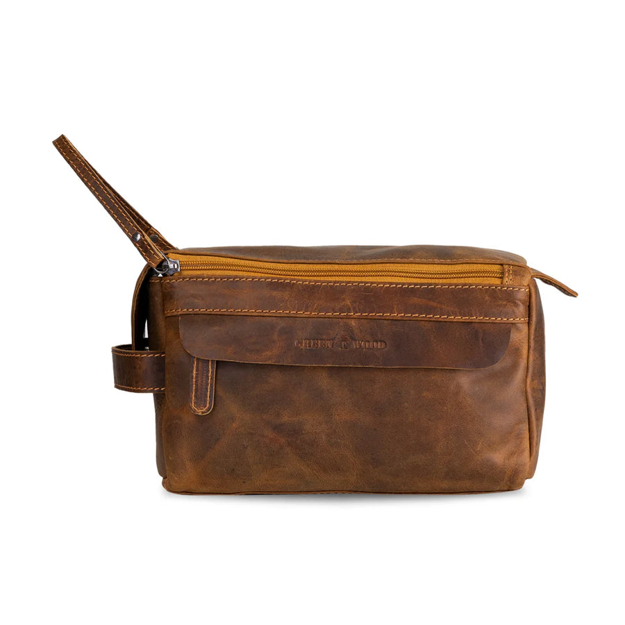 Leather Travel Wash Bag