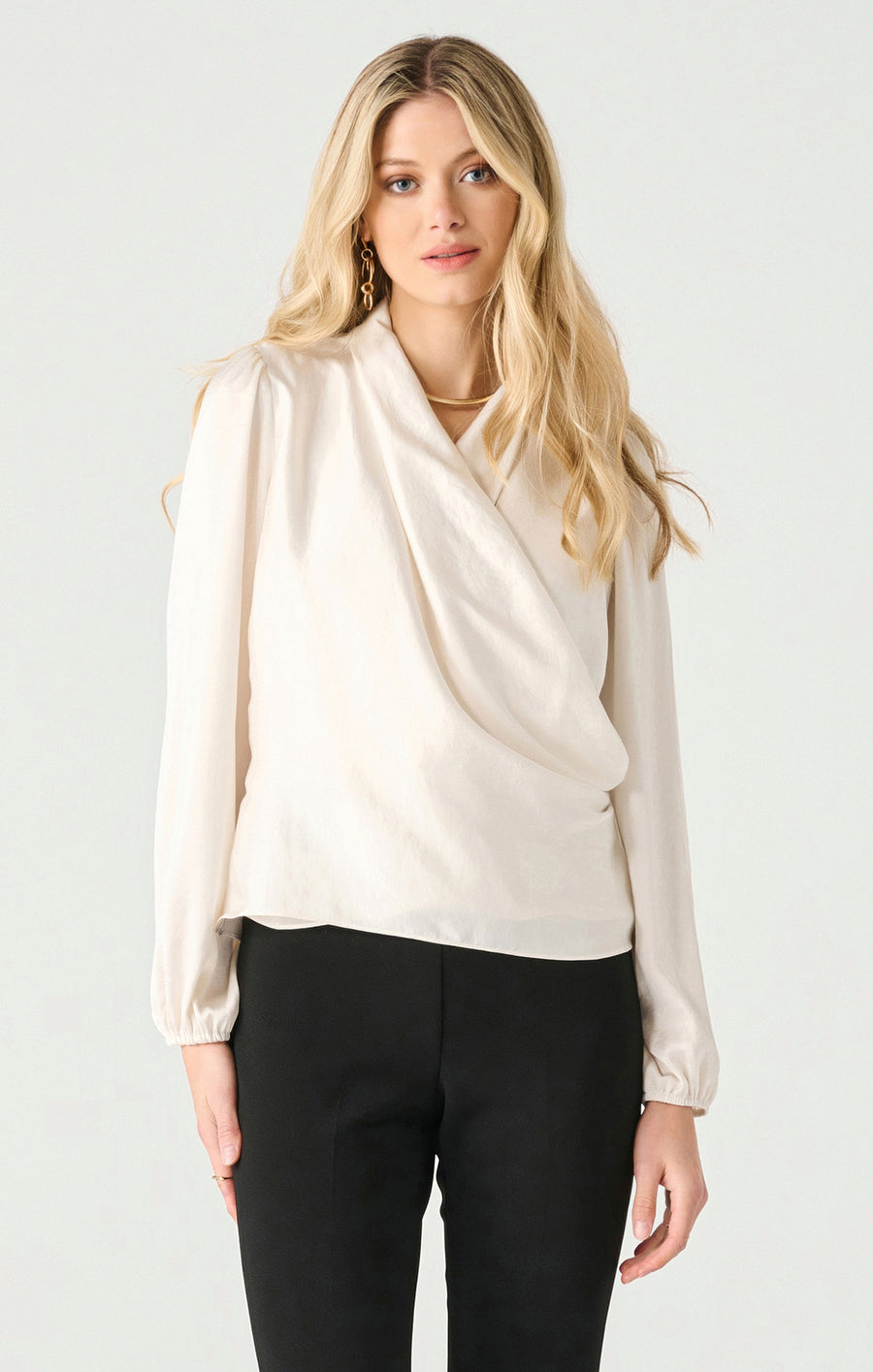 2423718 T LS Soft Wrap Blouse