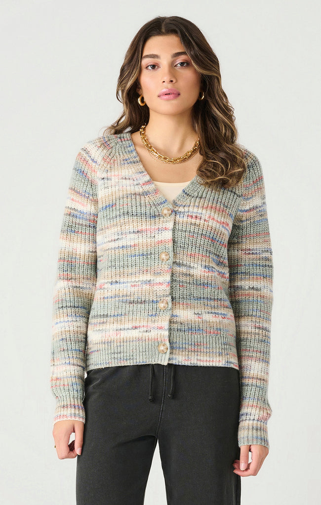 2427262 D LS Buttoned Spacedye Cardigan