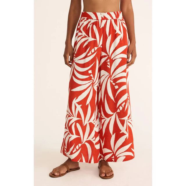 Dante Tropical Linen Pant Cabana Red