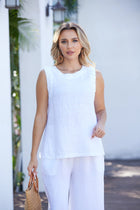 ART-17962 White Maeve's Elastic Tank