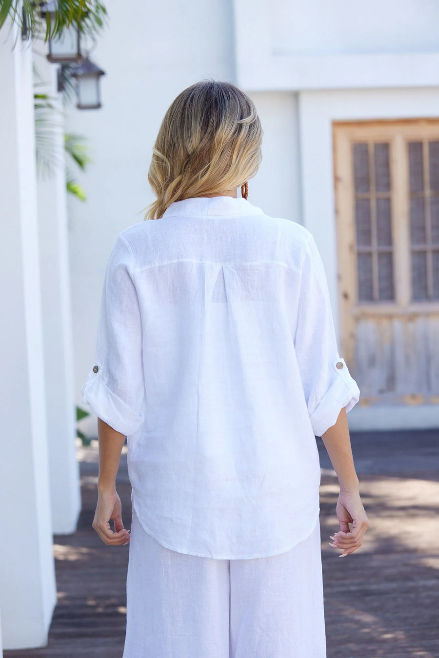 6684 White Vivian Button Down