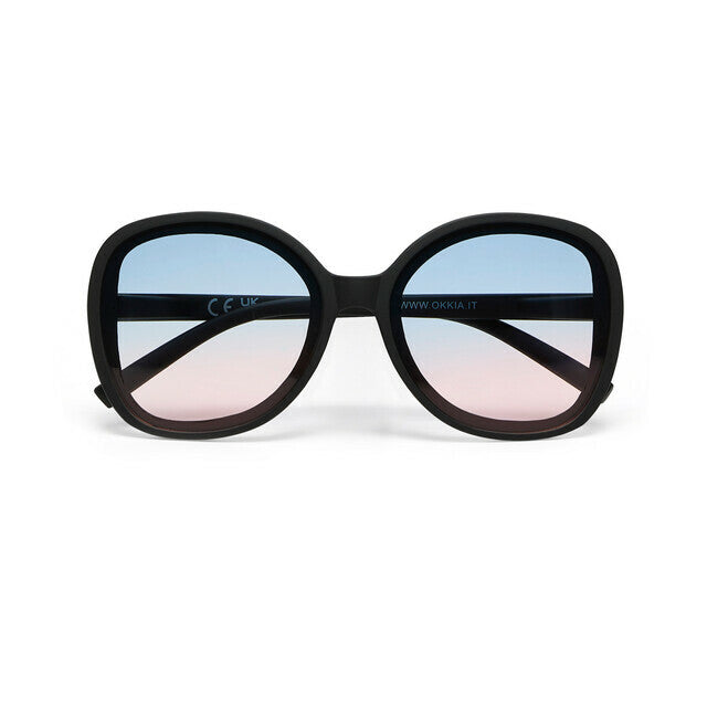 OK019- Classic Havana (Blue/Pink Lenses)