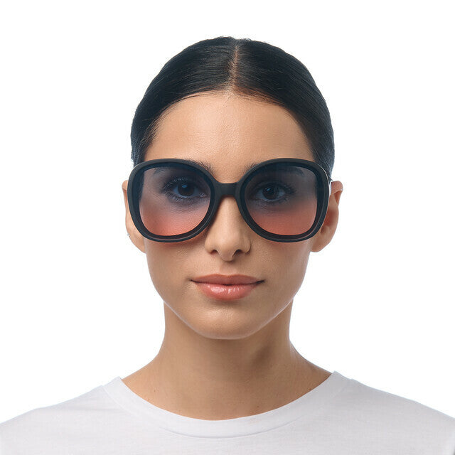 OK019- Classic Havana (Blue/Pink Lenses)