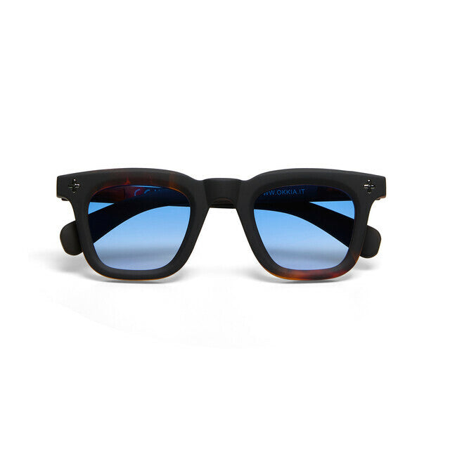 OK068 - Firenze Havana Black (Blue Lenses)