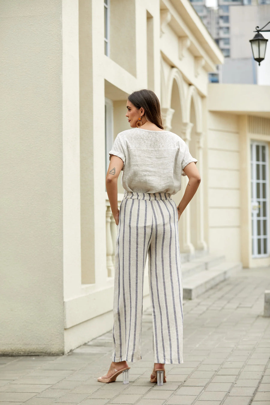 ITP-3121 Beige Jennifer's Linen Pants