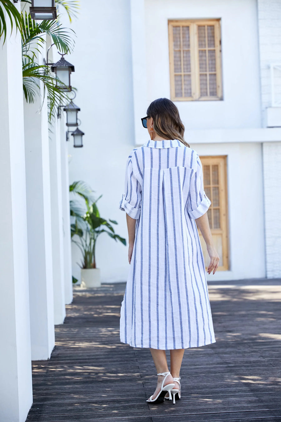 IT-206 White Jennifer's Linen Tunic