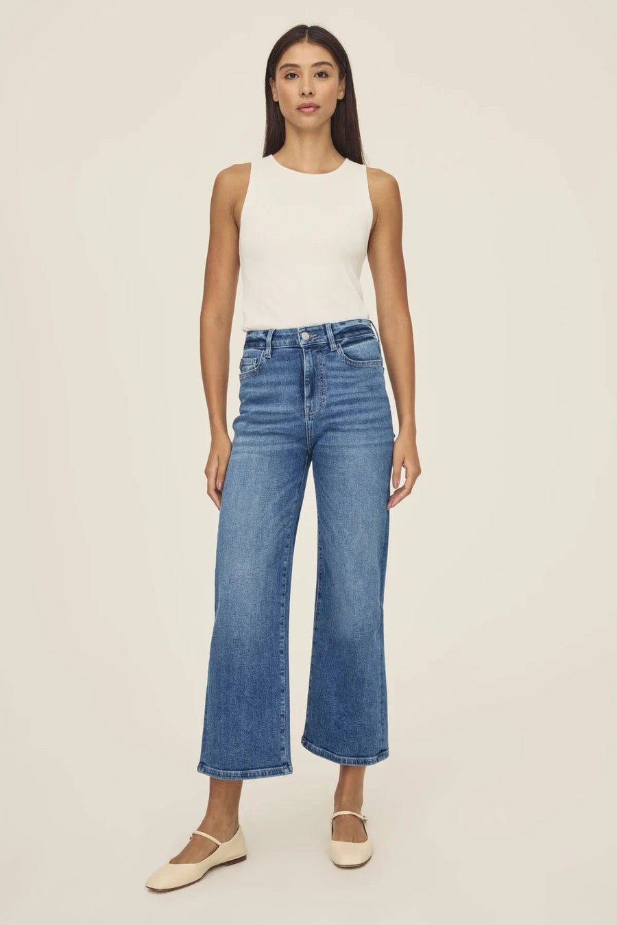 ICN - Cropped Wide Leg Jeans - Cross Roads