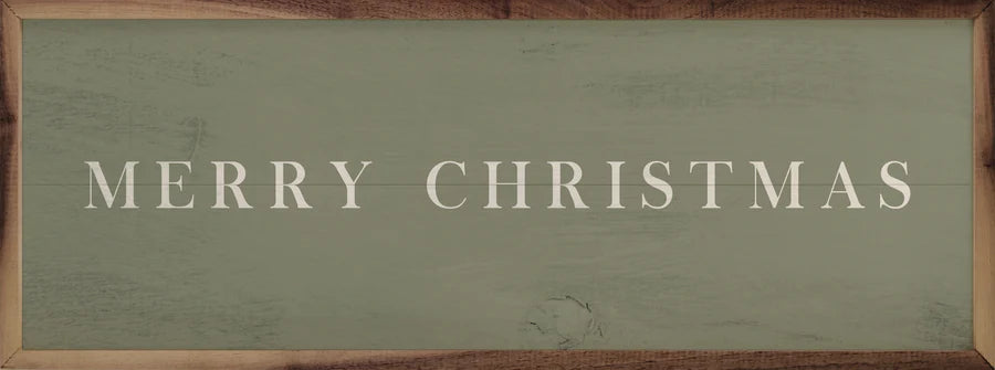 Merry Christmas Typewriter - Green 12x4