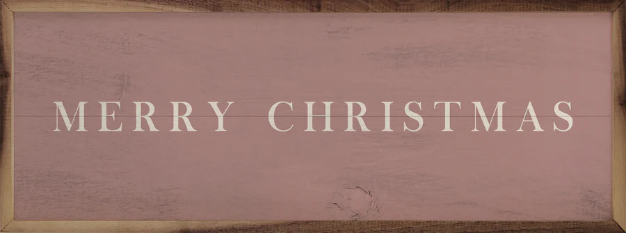 Merry Christmas Typewriter - Pink 12x4