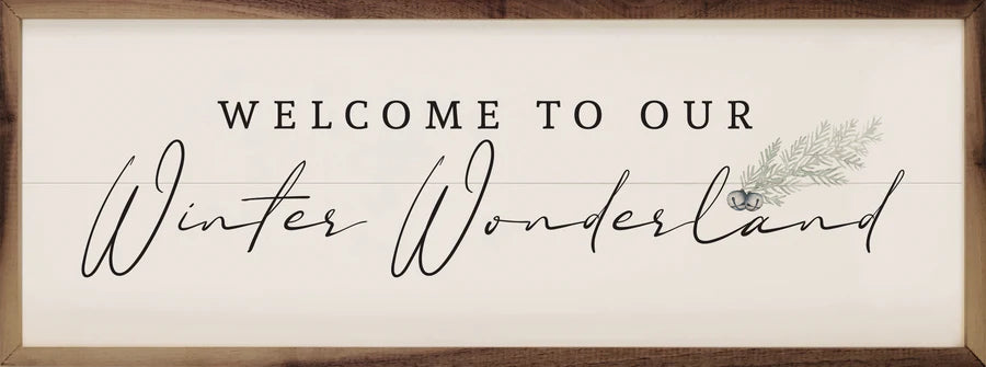 Winter Wonderland Greenery - White 12x4