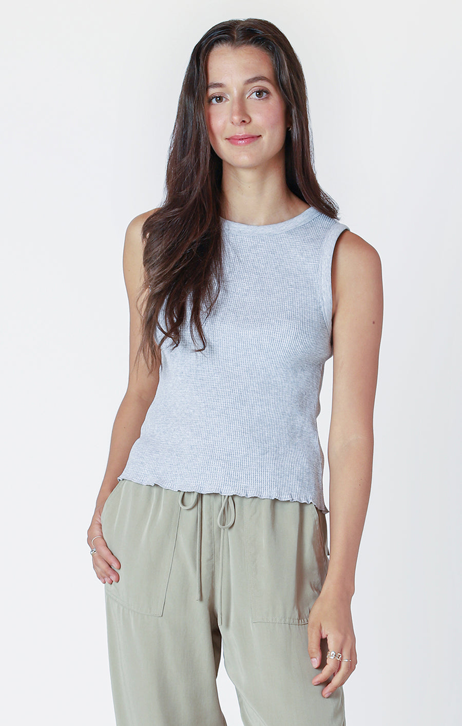 2524304 D Waffle Knit Tank