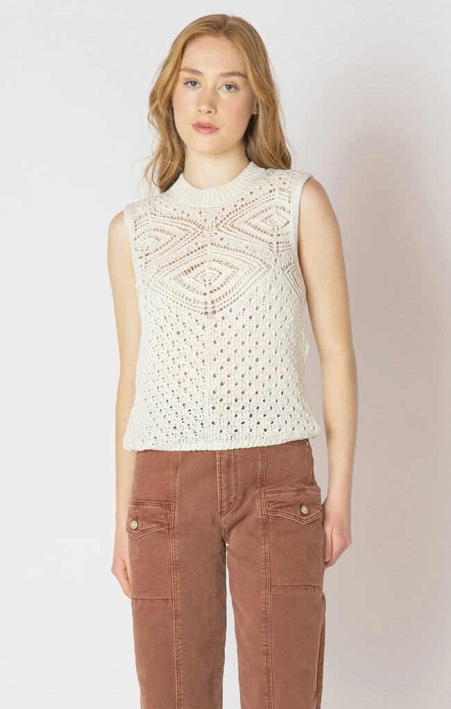 2627029D Patterned Pointelle Sweater