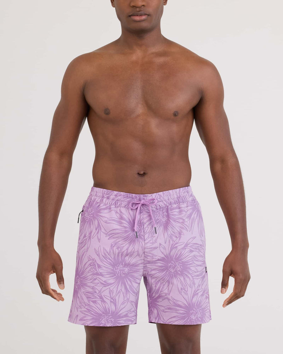 Sea To Shore 2IN1 Volley Short 6" - Big Daisy Orchid