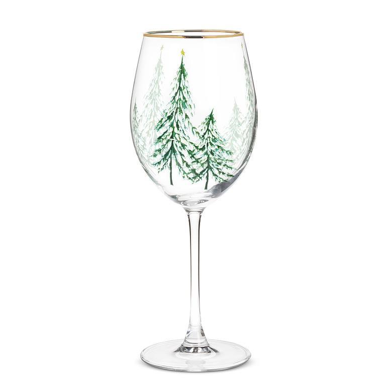 Winter Trees Wine Glass