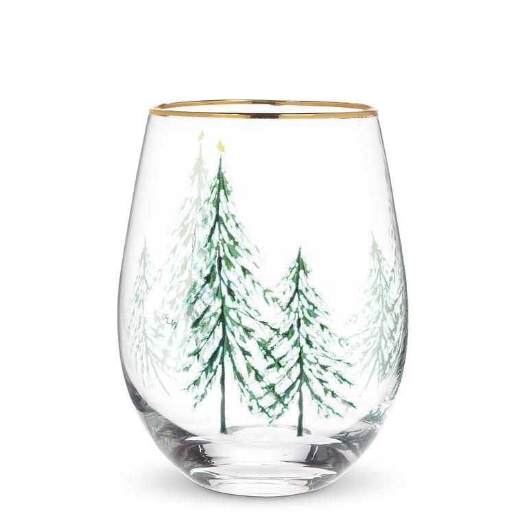 Winter Trees Wine Glass