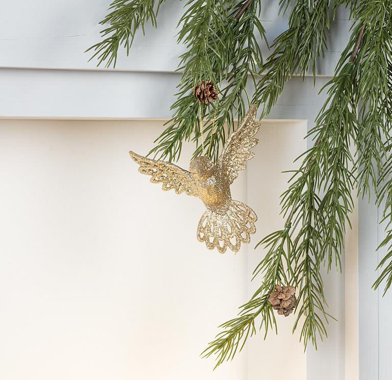 Glitter Hummingbird Ornament