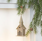 Glitter Church with Steeple Ornament