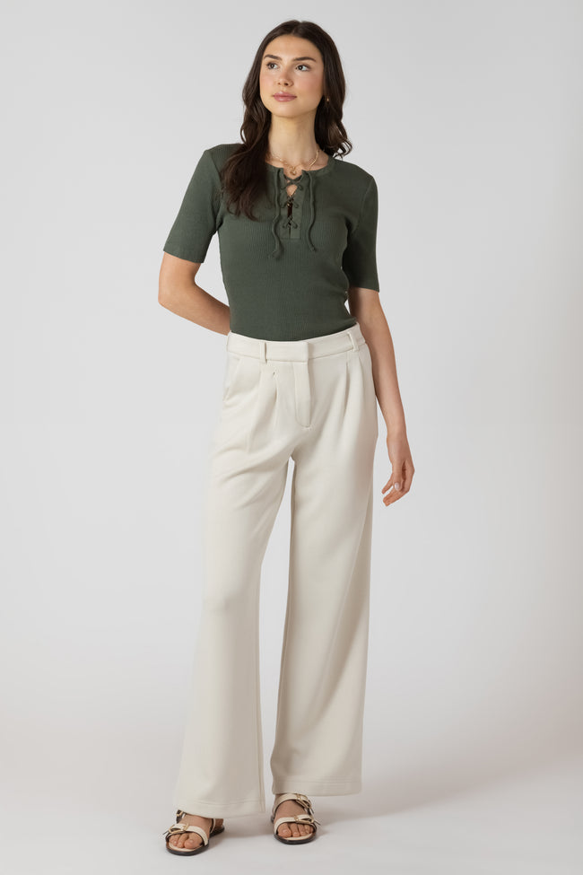 2722209 DG Matte Pearl Scuba Knit Trouser