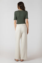 2722209 DG Matte Pearl Scuba Knit Trouser
