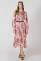 2722505 T Belted Button Front Shirt Dress