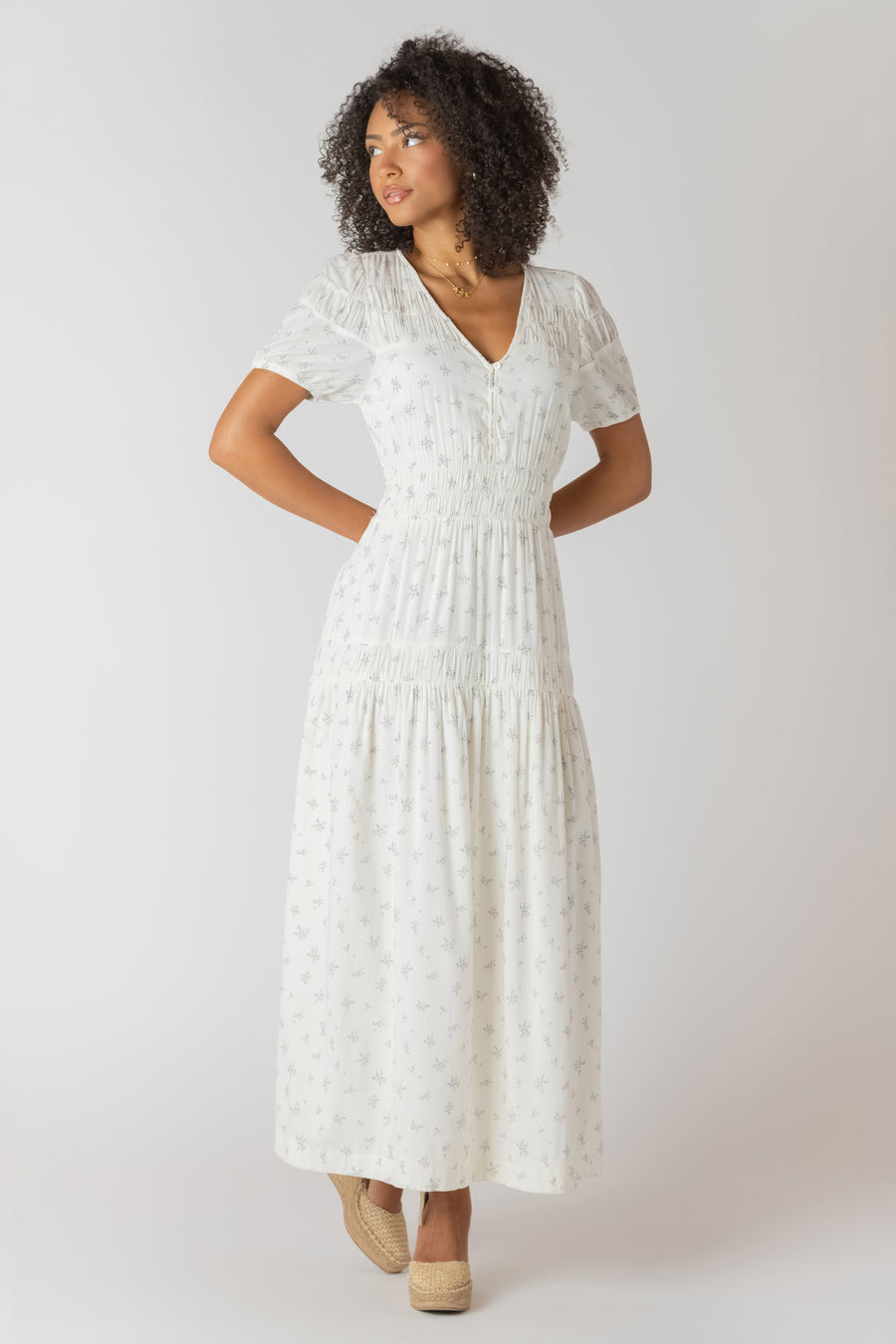 2722531 DG Button Smocked Dress