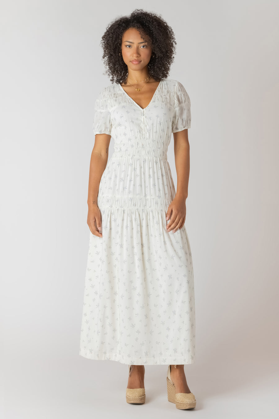 2722531 DG Button Smocked Dress