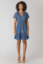 2722551 DG Smocked Waisted Tiered Mini Dress