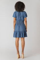 2722551 DG Smocked Waisted Tiered Mini Dress