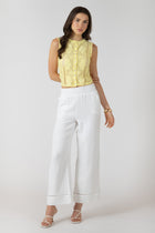 2722726 D Lace Trim Wide Leg Pant