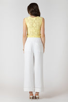 2722726 D Lace Trim Wide Leg Pant