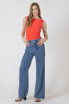 2724010 T Shirred Detail Tank