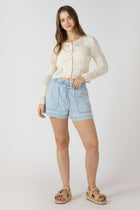2725256 D Drawstring Denim Shorts
