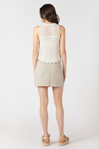 2727006 D Contrast Trim Sweater Tank
