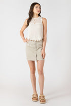 2727006 D Contrast Trim Sweater Tank