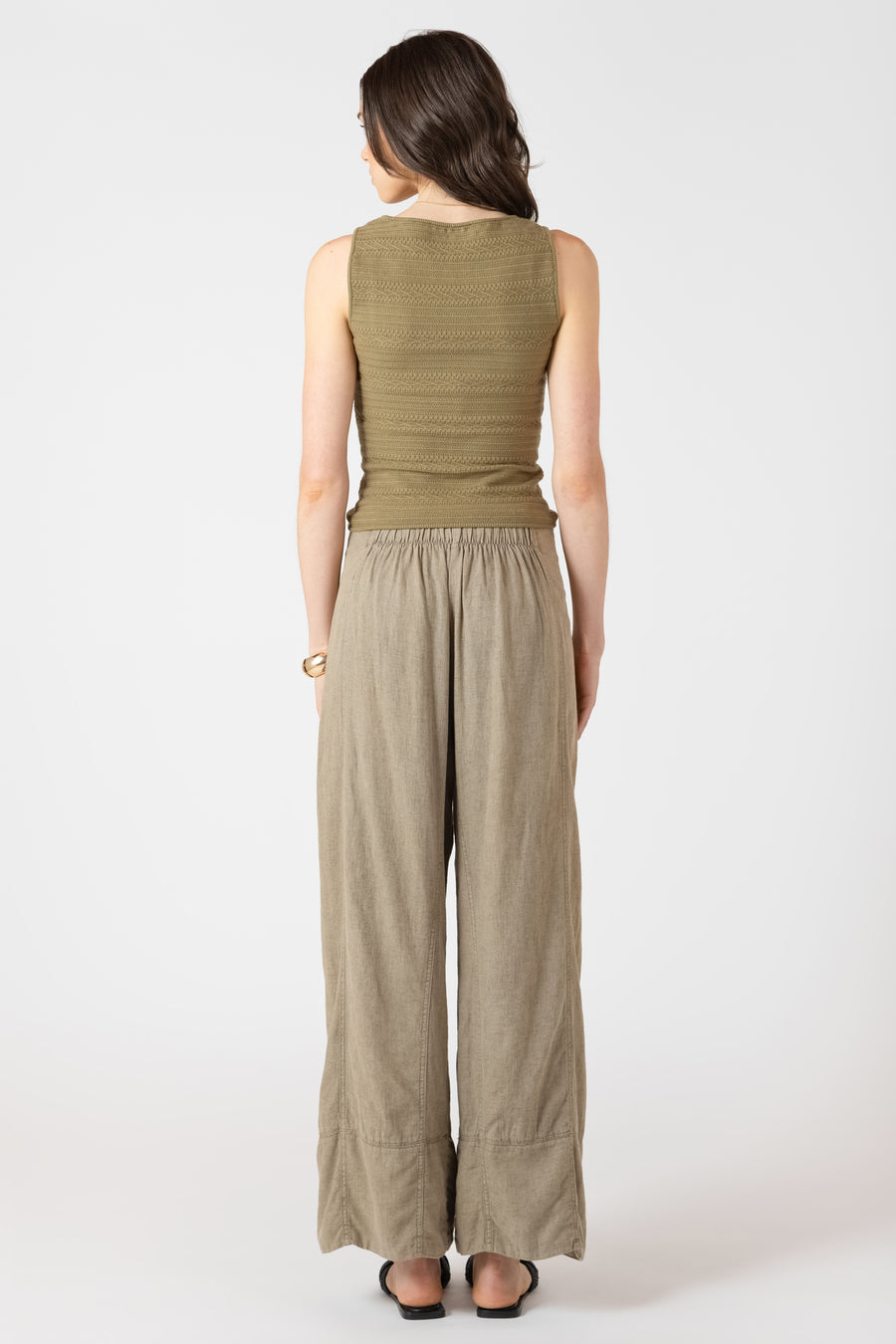 2727007 D Dusty Sage Squareneck Textured Tank