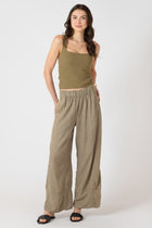 2727007 D Dusty Sage Squareneck Textured Tank