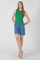 2727018 T Boatneck Ribbed Sweater Tank