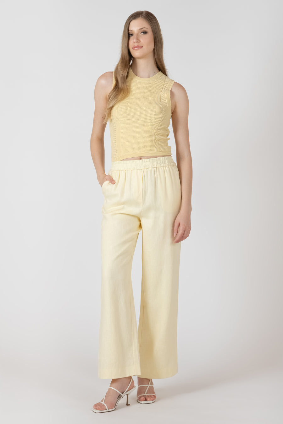 2727020 T Scalloped Pointelle Sweater Top