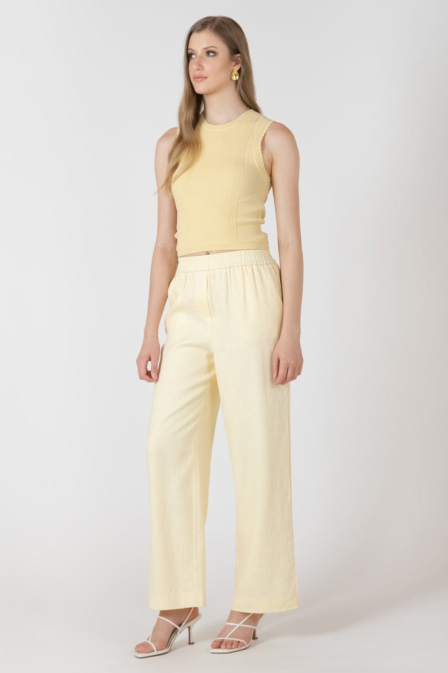 2727020 T Scalloped Pointelle Sweater Top