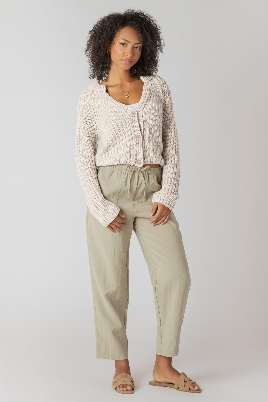 2727267 DG Textured Button Front Cardigan
