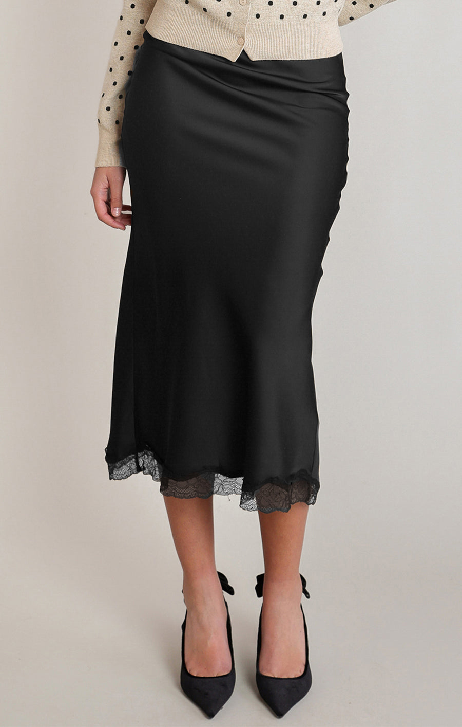 2822700 D Satin Lace Skirt