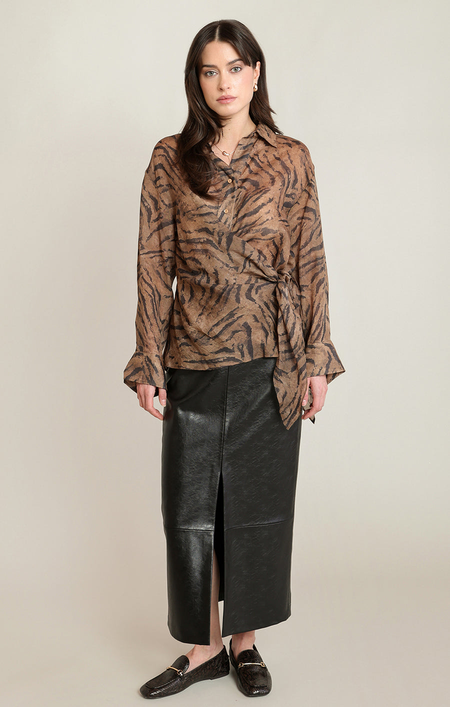 2823702 T Animal Print Wrap Skirt