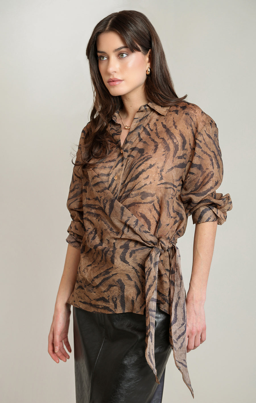 2823702 T Animal Print Wrap Skirt