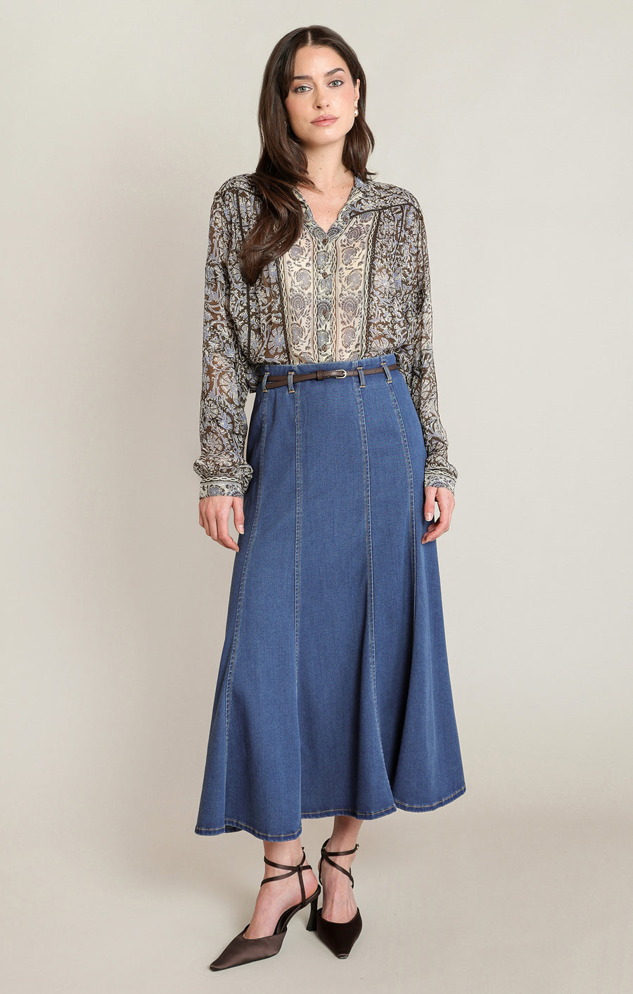 2823711 T Orchid Print Blouse